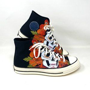 Converse Chuck 70 Hi Black Skull 173112C Canvas High Top Sneakers Men's Size